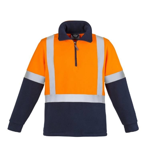 Picture of Syzmik, Mens Hi Vis Fleece Jumper - Shoulder Taped